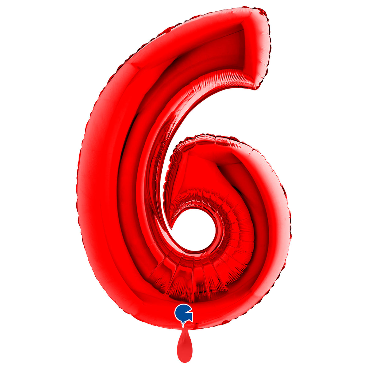 1 Balloon XXL - Number 6 - Red