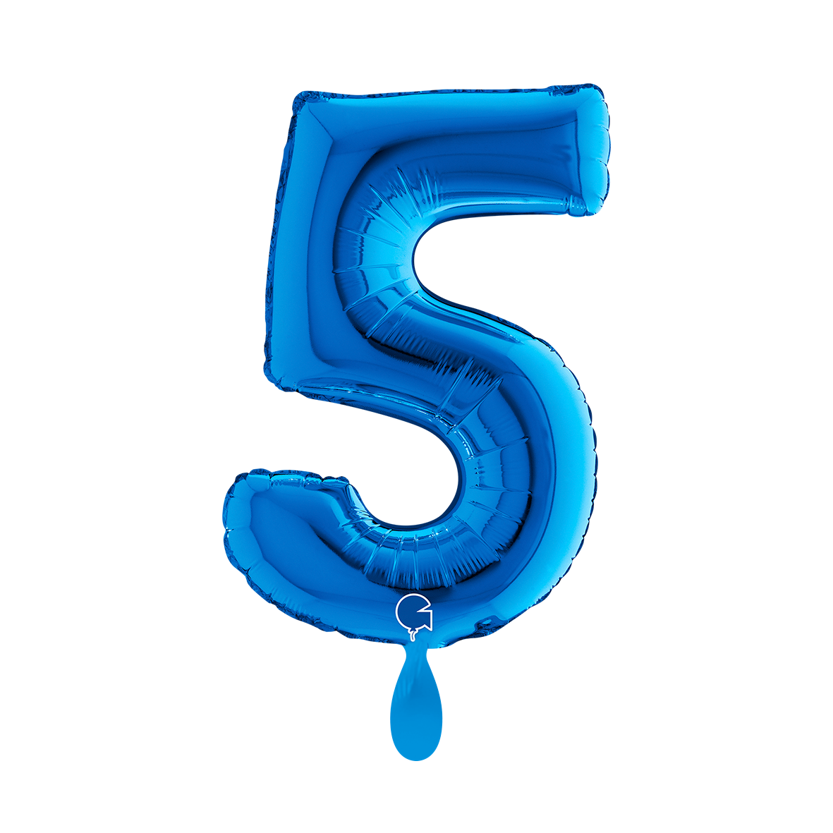 1 Balloon XS - Number 5 - Blue
