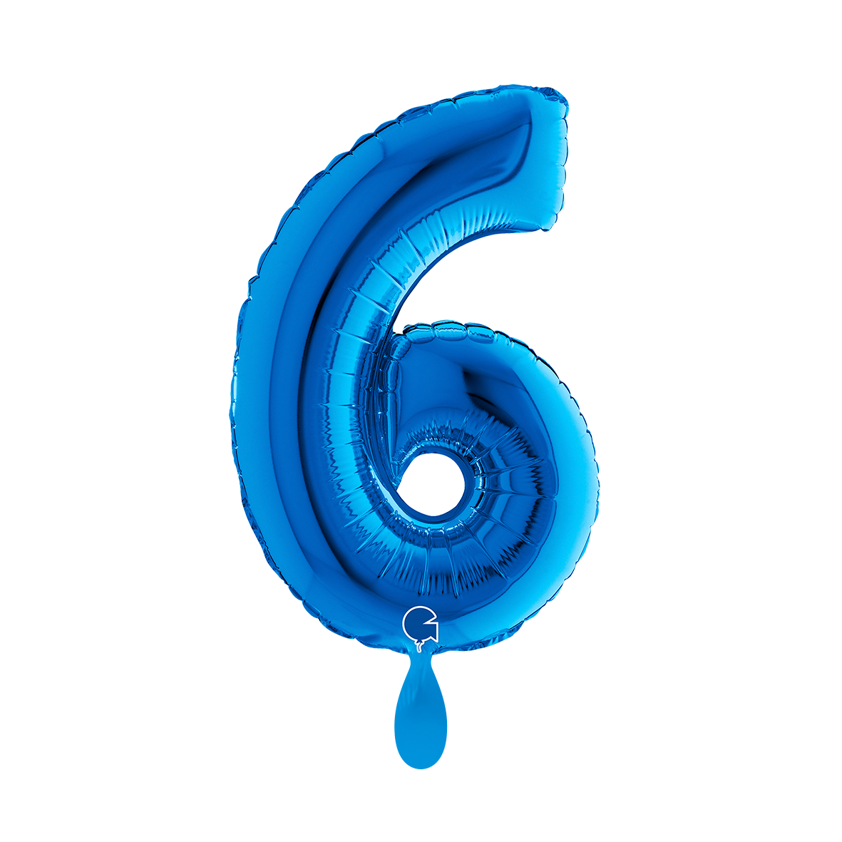 1 Balloon XS - Number 6 - Blue
