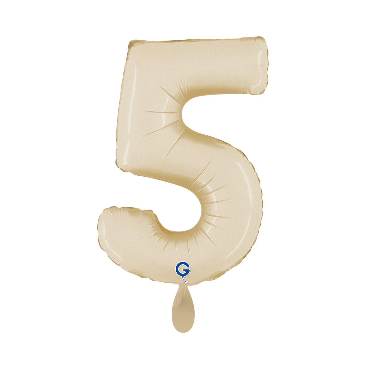 1 Balloon XS - Number 5 - Satin Cream