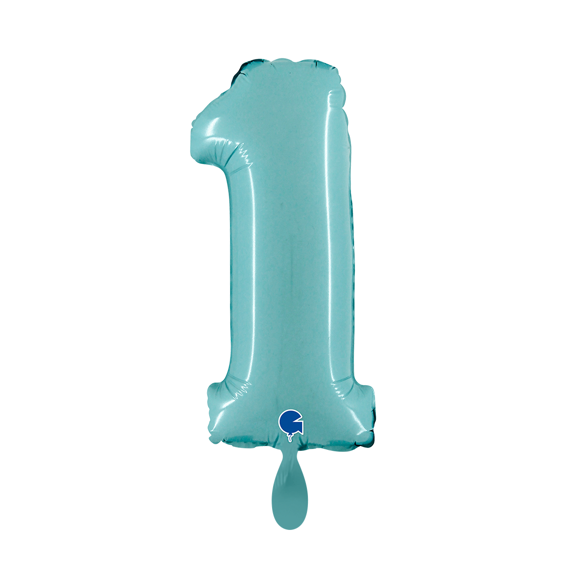 1 Balloon XS - Number 1 - Pastel Blue