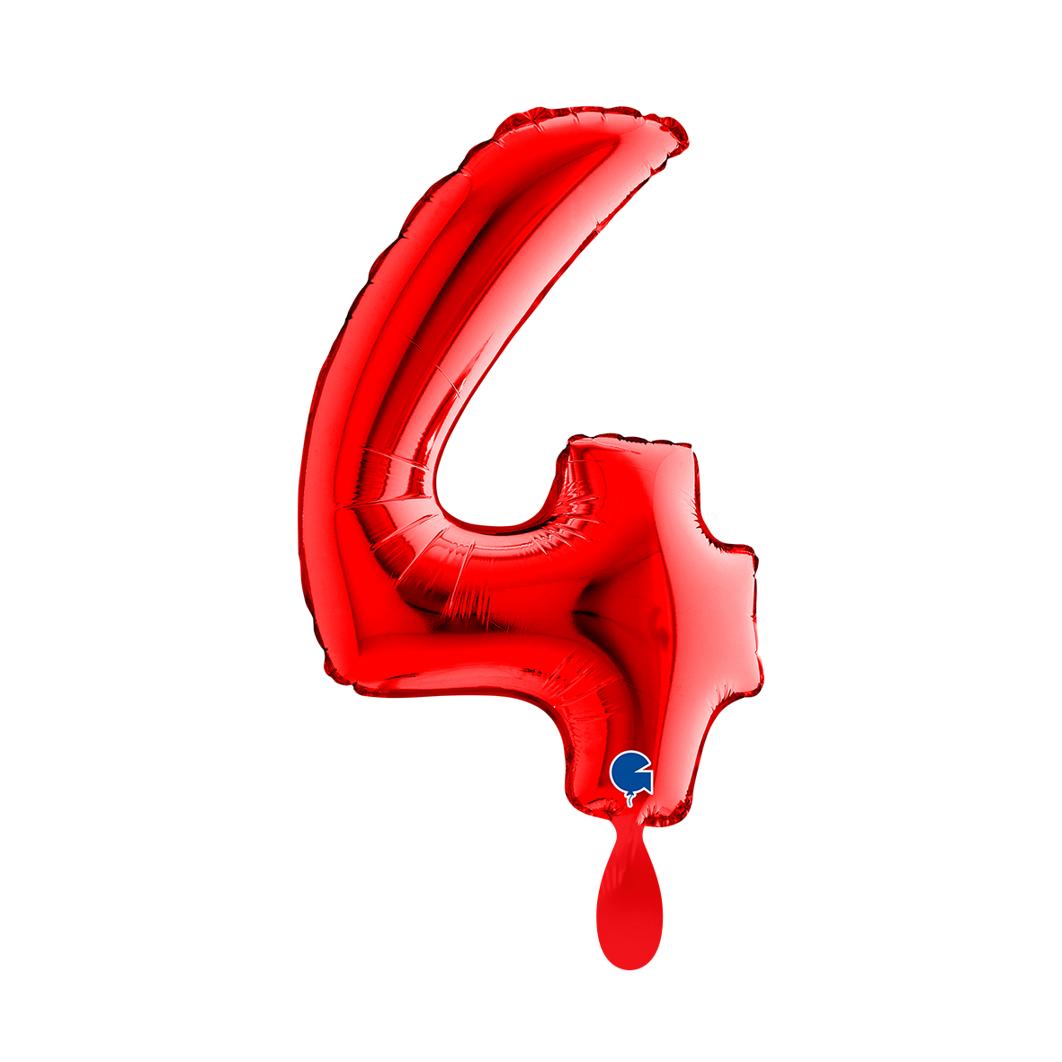 1 Balloon XS - Number 4 - Red