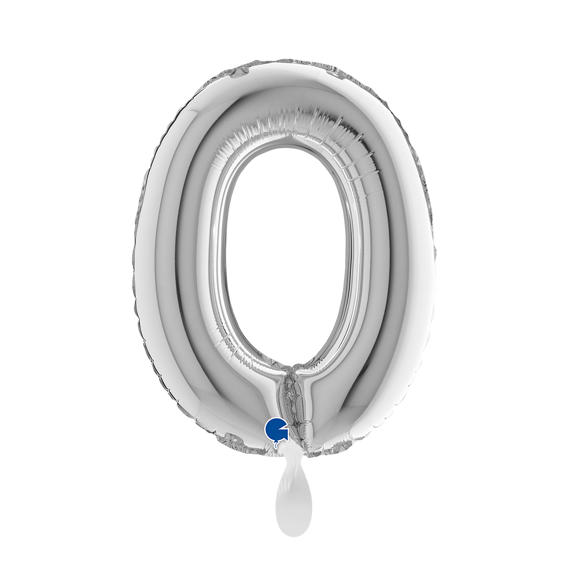 1 Balloon XS - Number 0 - Silver