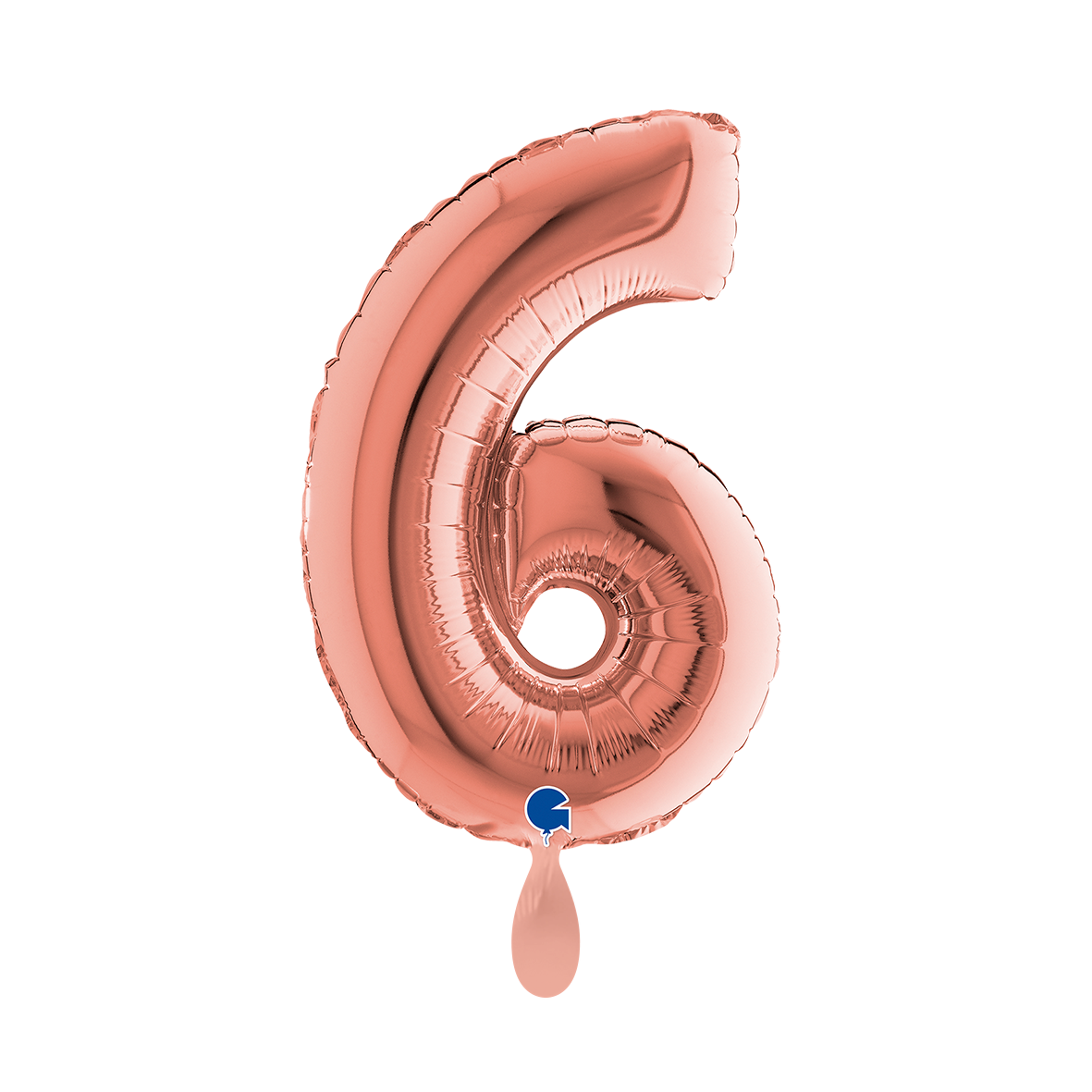 1 Balloon XS - Number 6 - Rose Gold