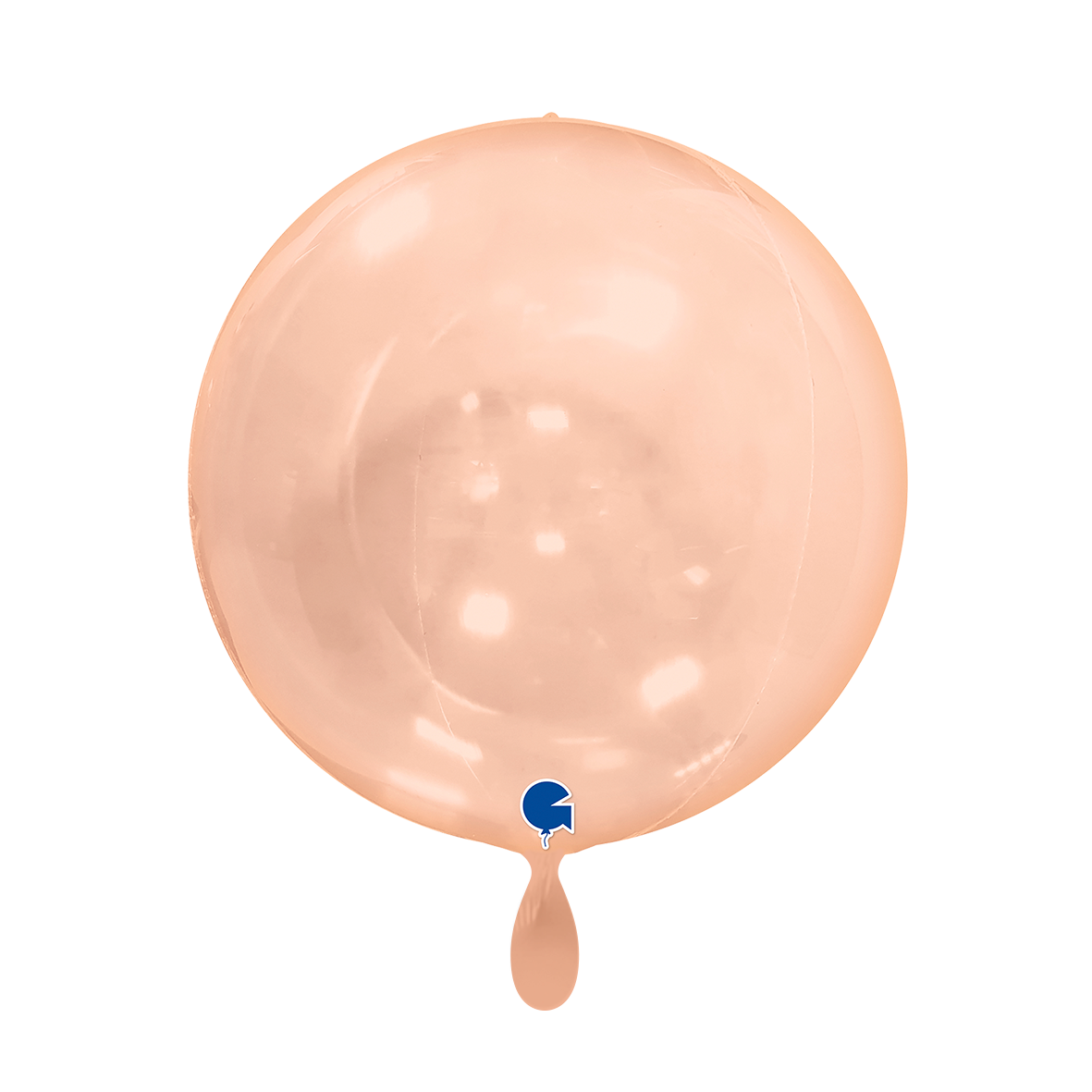 1 Balloon 4D - Globe - Transparent Orange