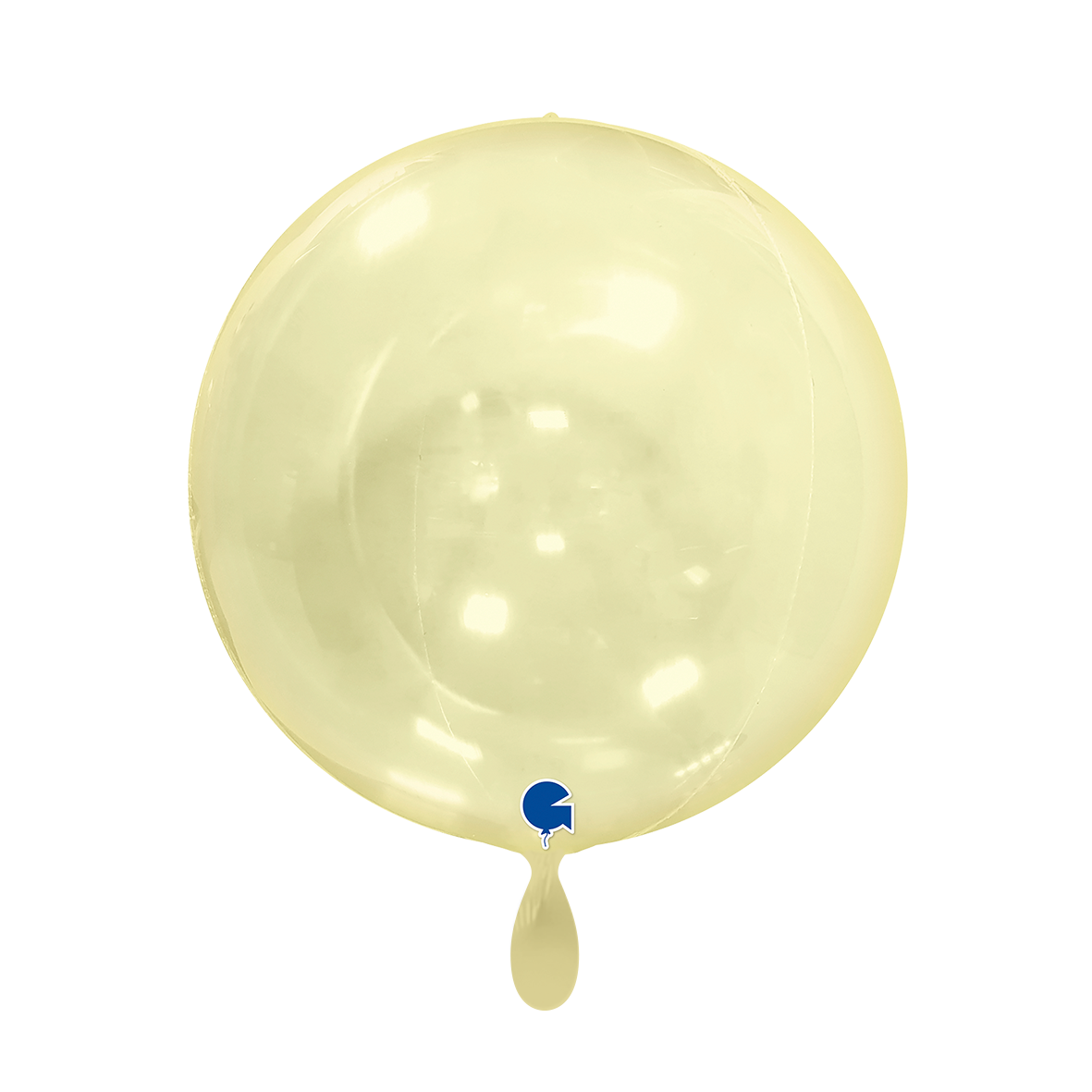 1 Balloon 4D - Globe - Transparent Yellow