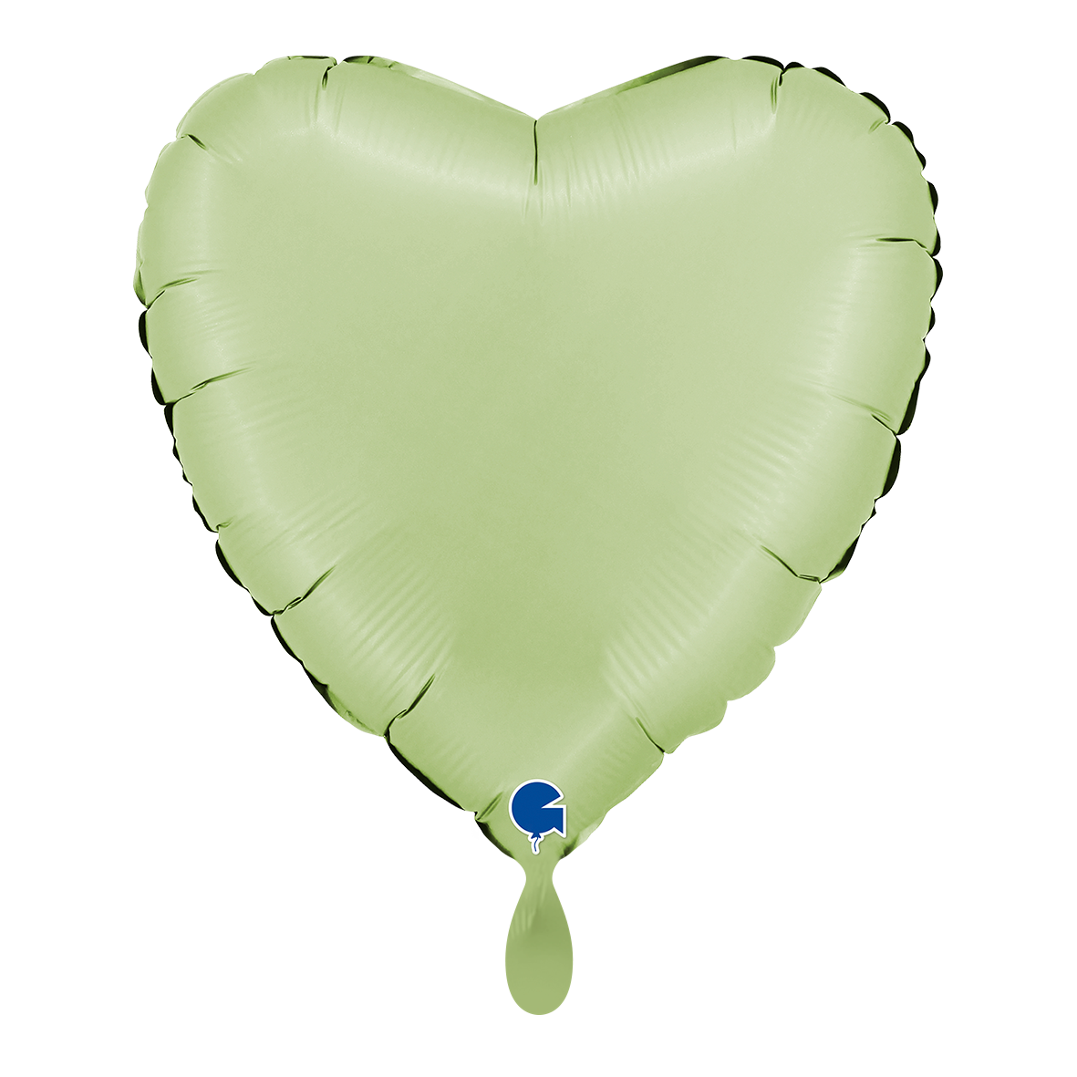 1 Balloon - Heart - Satin Olive Green