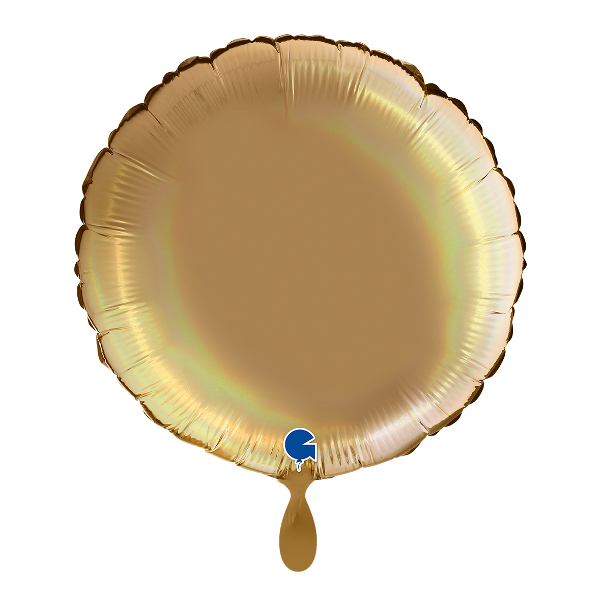 1 Balloon - Round - Rainbow Holographic Platinum Champagne