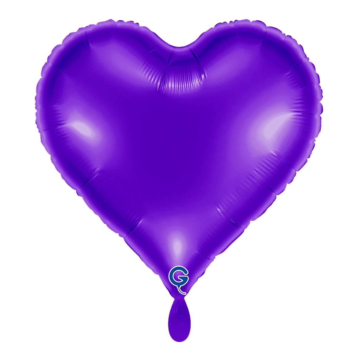 1 Balloon - Heart - Metallic Royal Purple