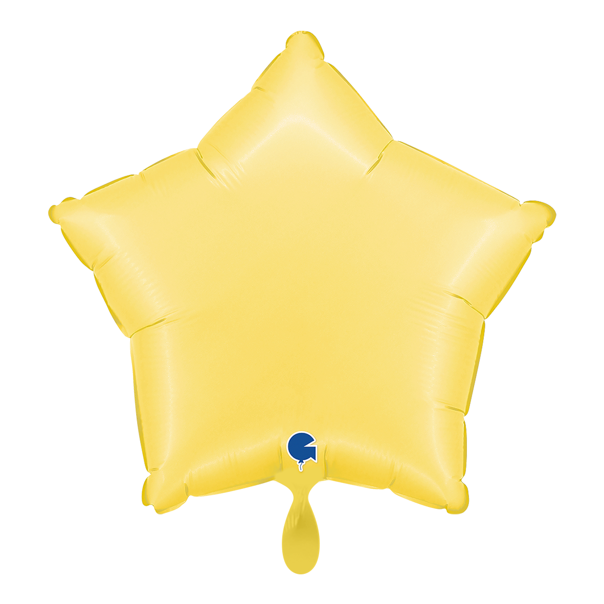 1 Balloon - Star - Satin Banana Yellow