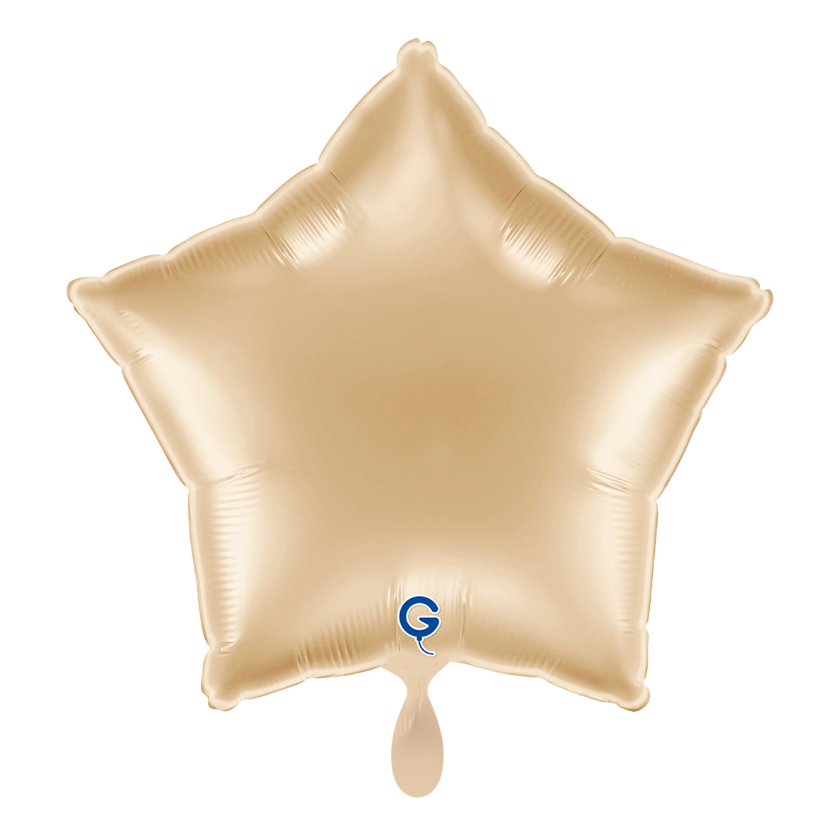 1 Balloon - Star - White Gold