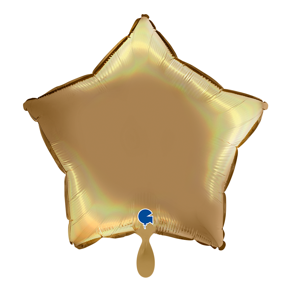 1 Balloon - Star - Rainbow Holographic Platinum Champagne