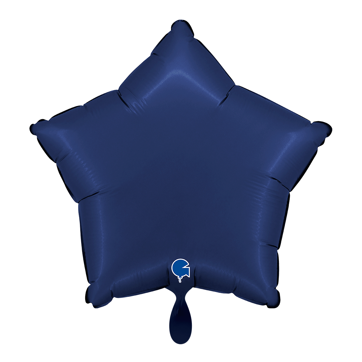 1 Balloon - Star - Satin Blue Navy