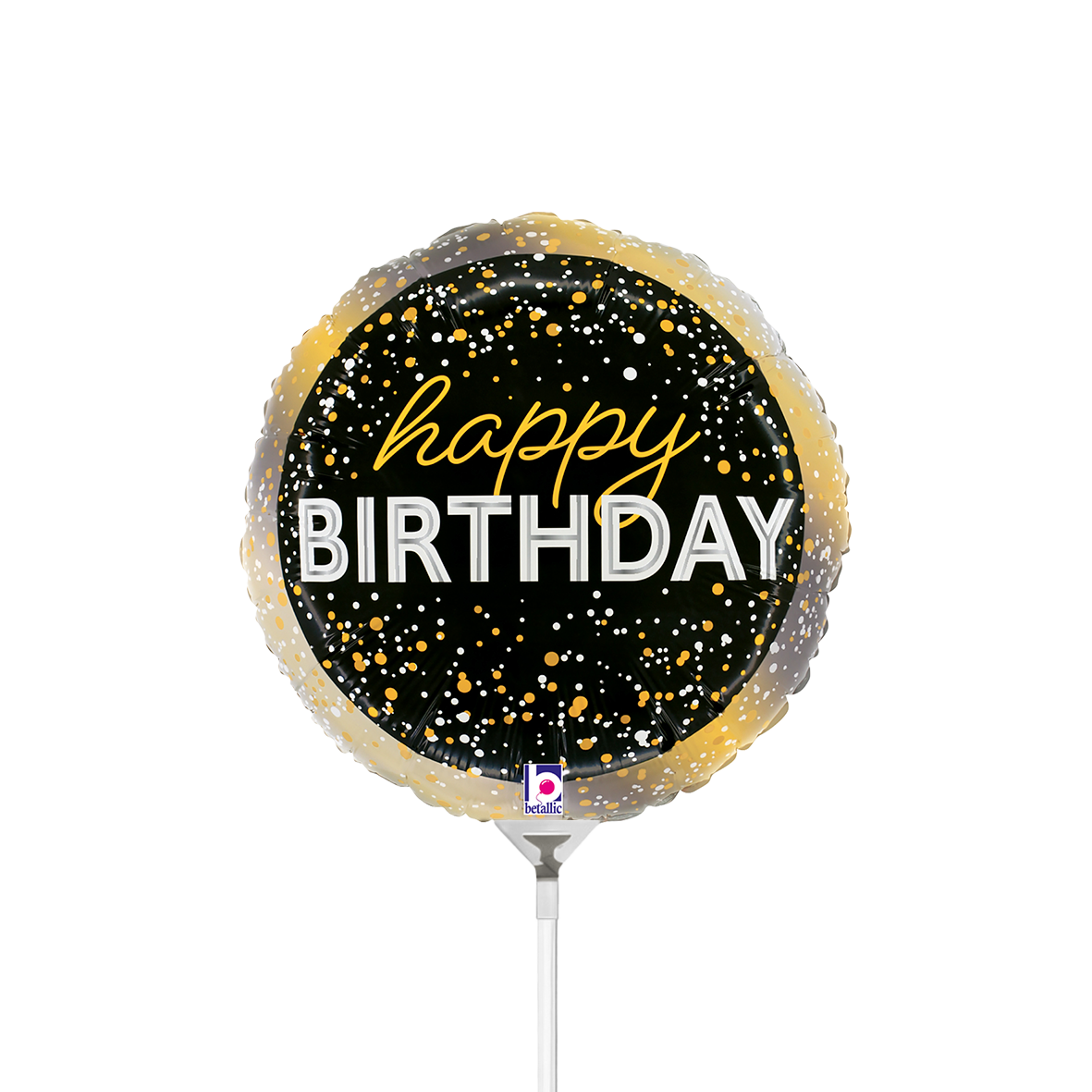 10 Miniballoons Airfilled - Metallic Birthday Party (Unverpackt)