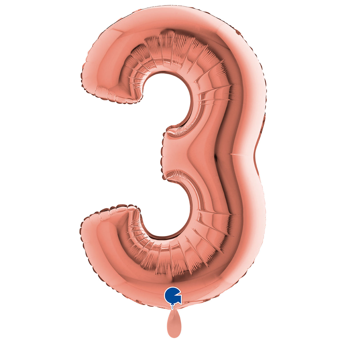 1 Balloon XXL - Number 3 - Rose Gold