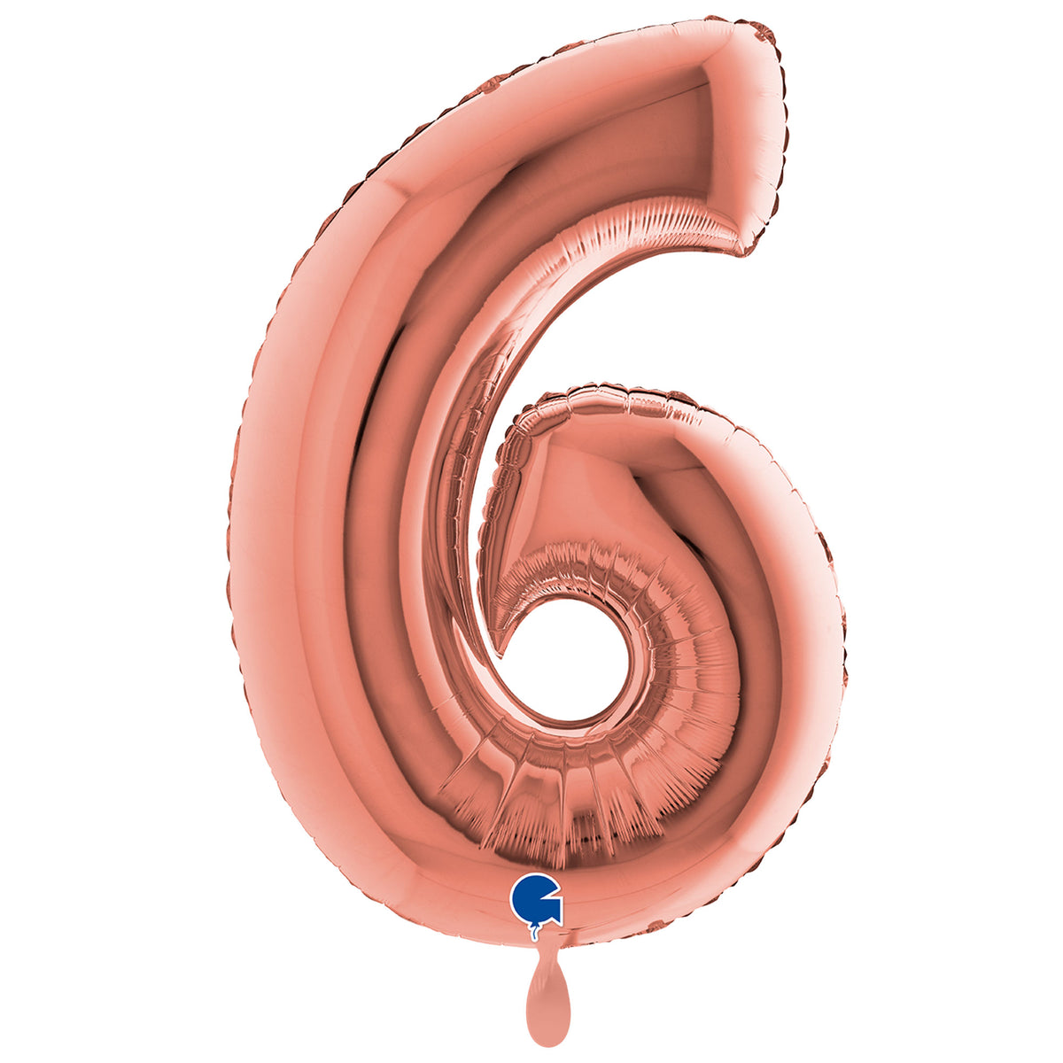 1 Balloon XXL - Number 6 - Rose Gold