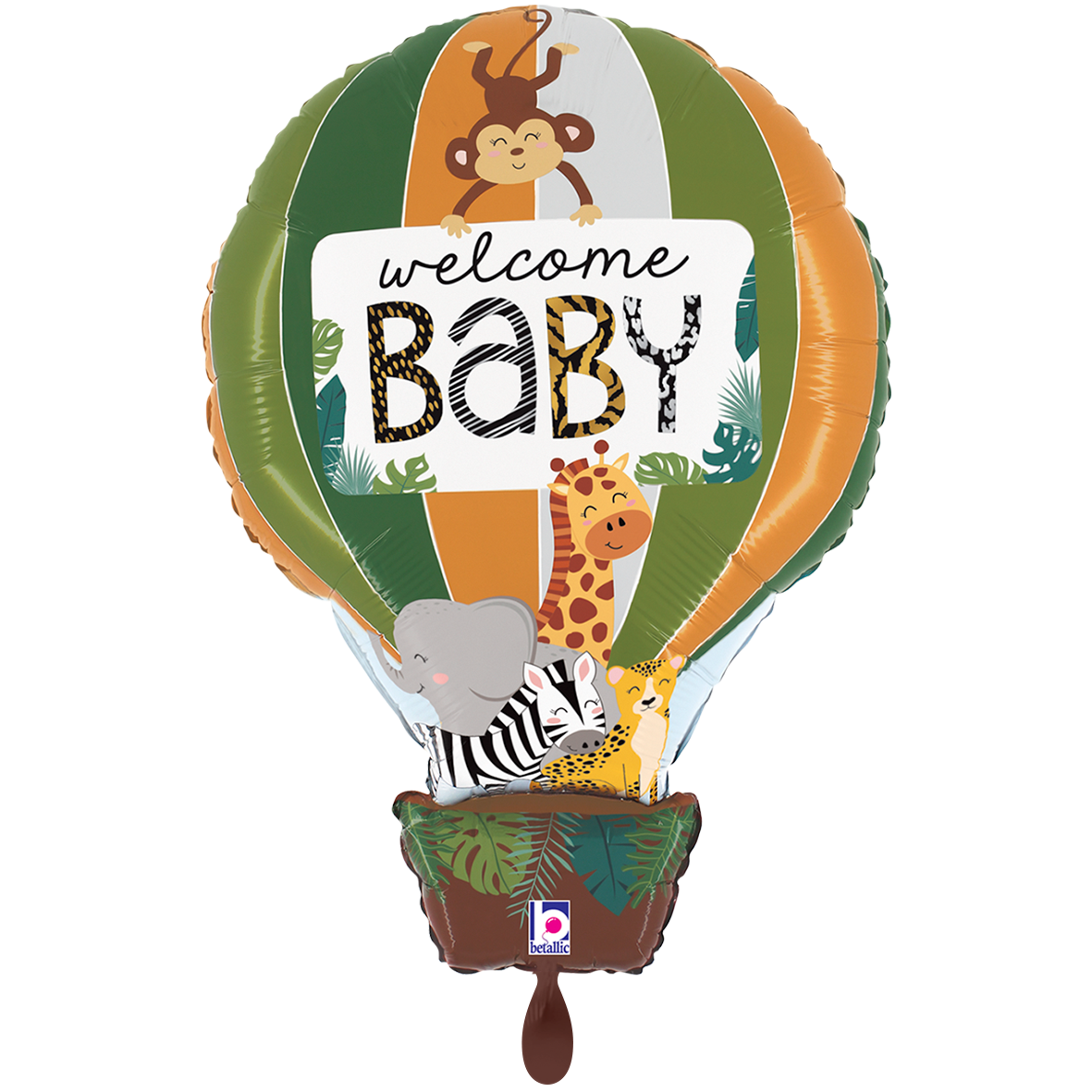 1 Balloon XXL - Jungle Animals Welcome Baby