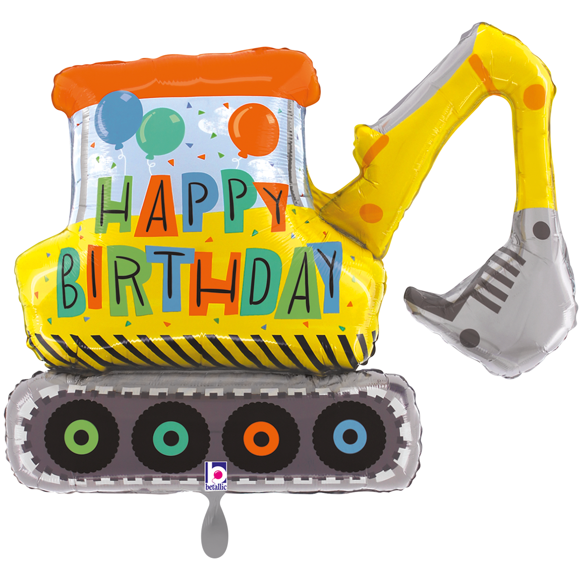 1 Balloon XXL - Birthday Construction Excavator