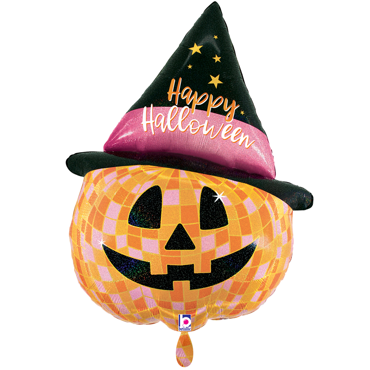 1 Balloon XXL - Disco Halloween Jack O Lantern