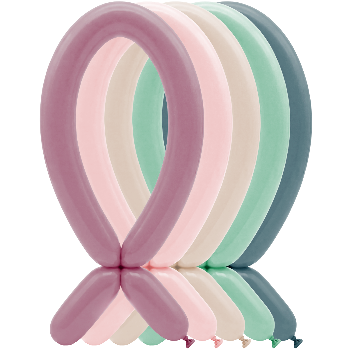 100 Modelling Balloons - 5x152cm - Dusk Assortment