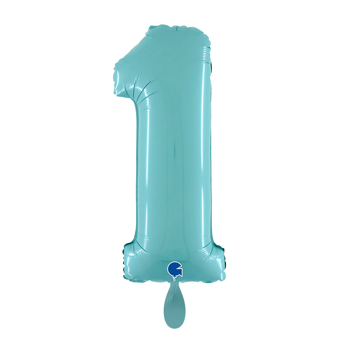 1 Balloon XL - Number 1 - Pastel Blue