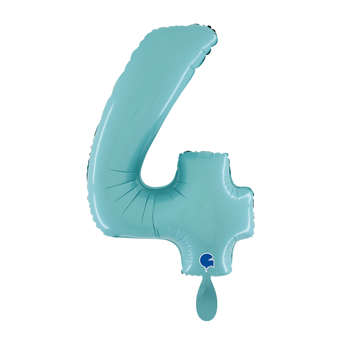 1 Balloon XL - Number 4 - Pastel Blue