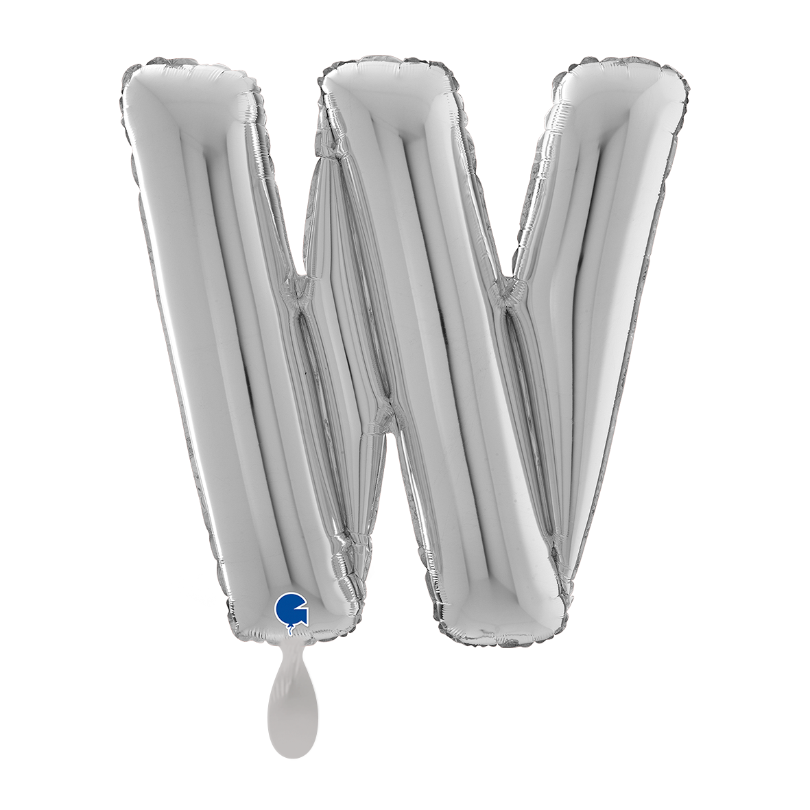 1 Balloon XL - Letter W - Silver