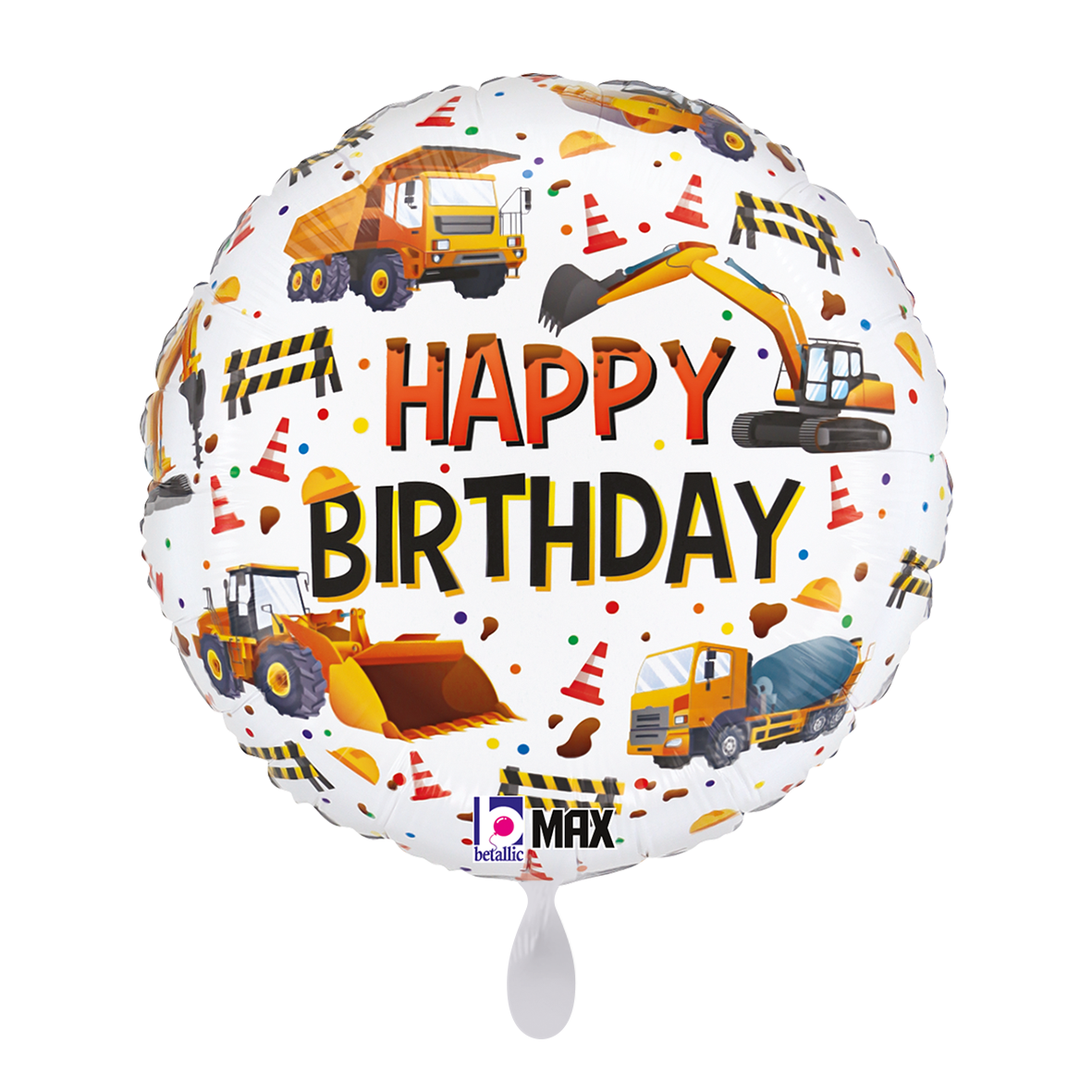 1 Balloon - Construction Equipment Birthday