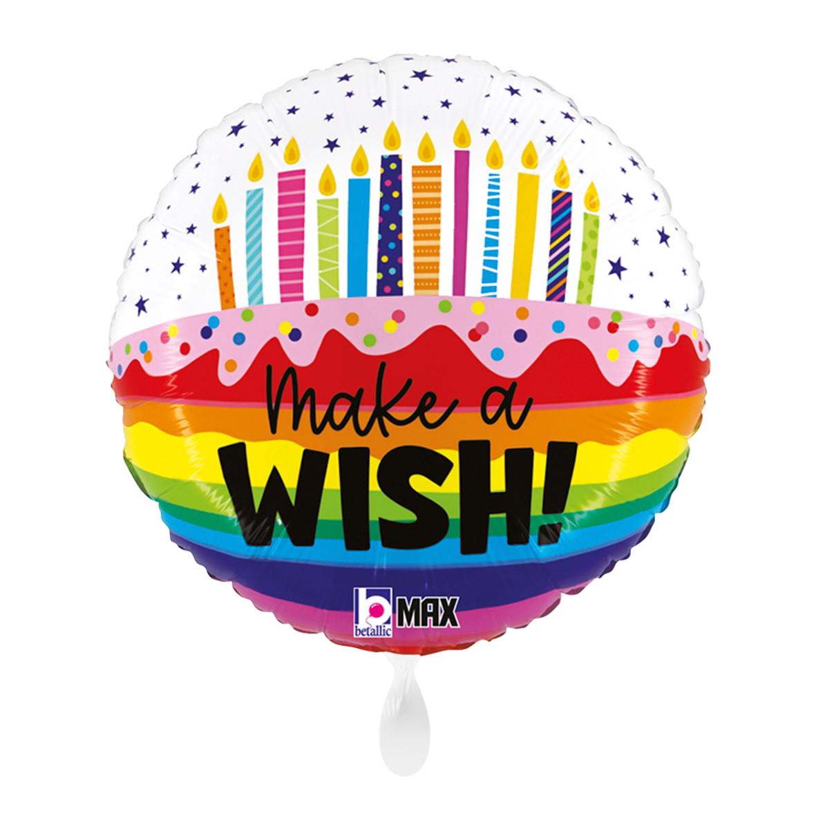 1 Balloon - Rainbow Birthday Wishes