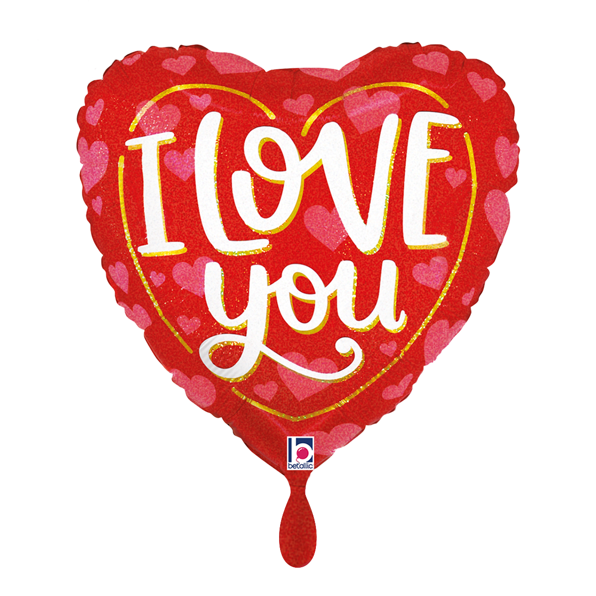 1 Balloon - Love You Classic Hearts
