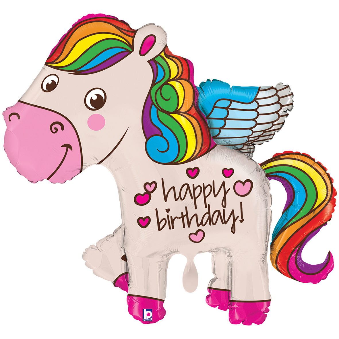 1 Balloon XXL - Rainbow Birthday Pony