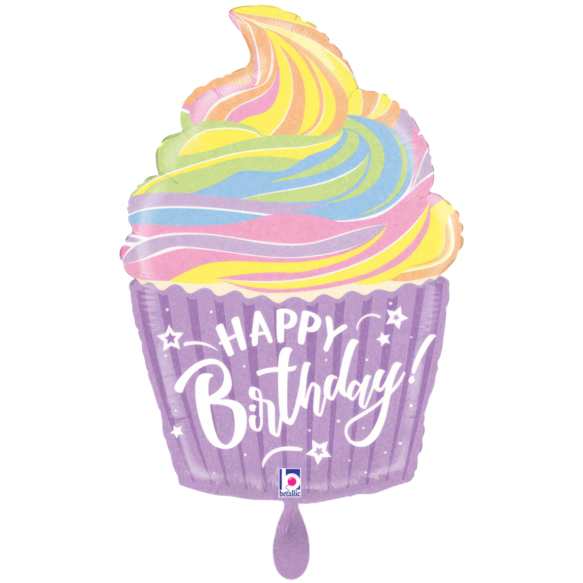 1 Balloon XXL - Pastel Birthday Cupcake