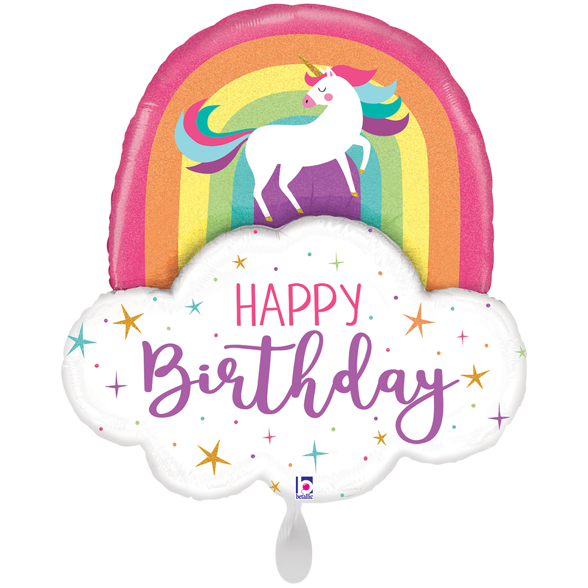 1 Balloon XXL - Unicorn Rainbow Birthday