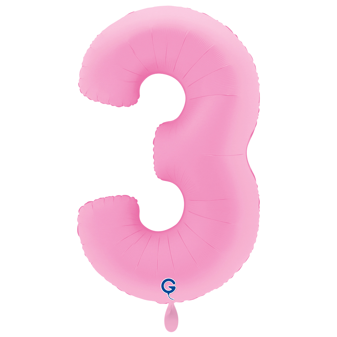 1 Balloon XXL - Number 3 - Soft Matte Sakura Pink