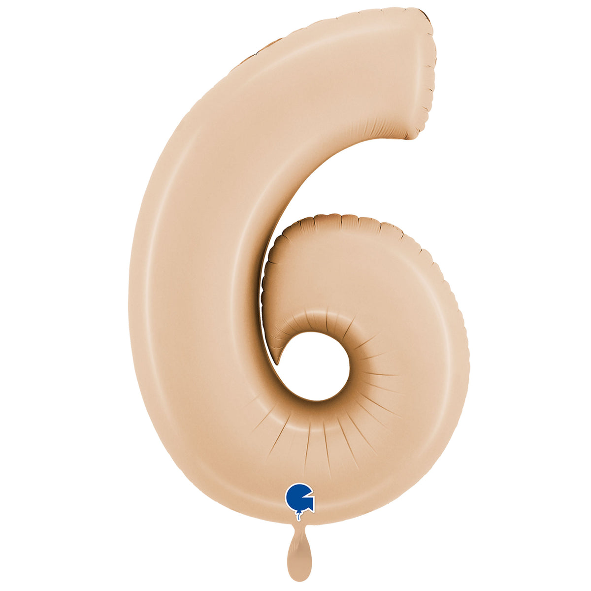 1 Balloon XXL - Number 6 - Satin Nude