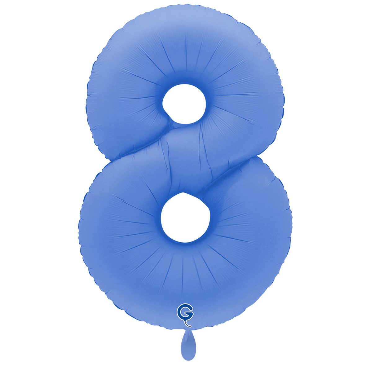 1 Balloon XXL - Number 8 - Soft Matte Lotus Blue