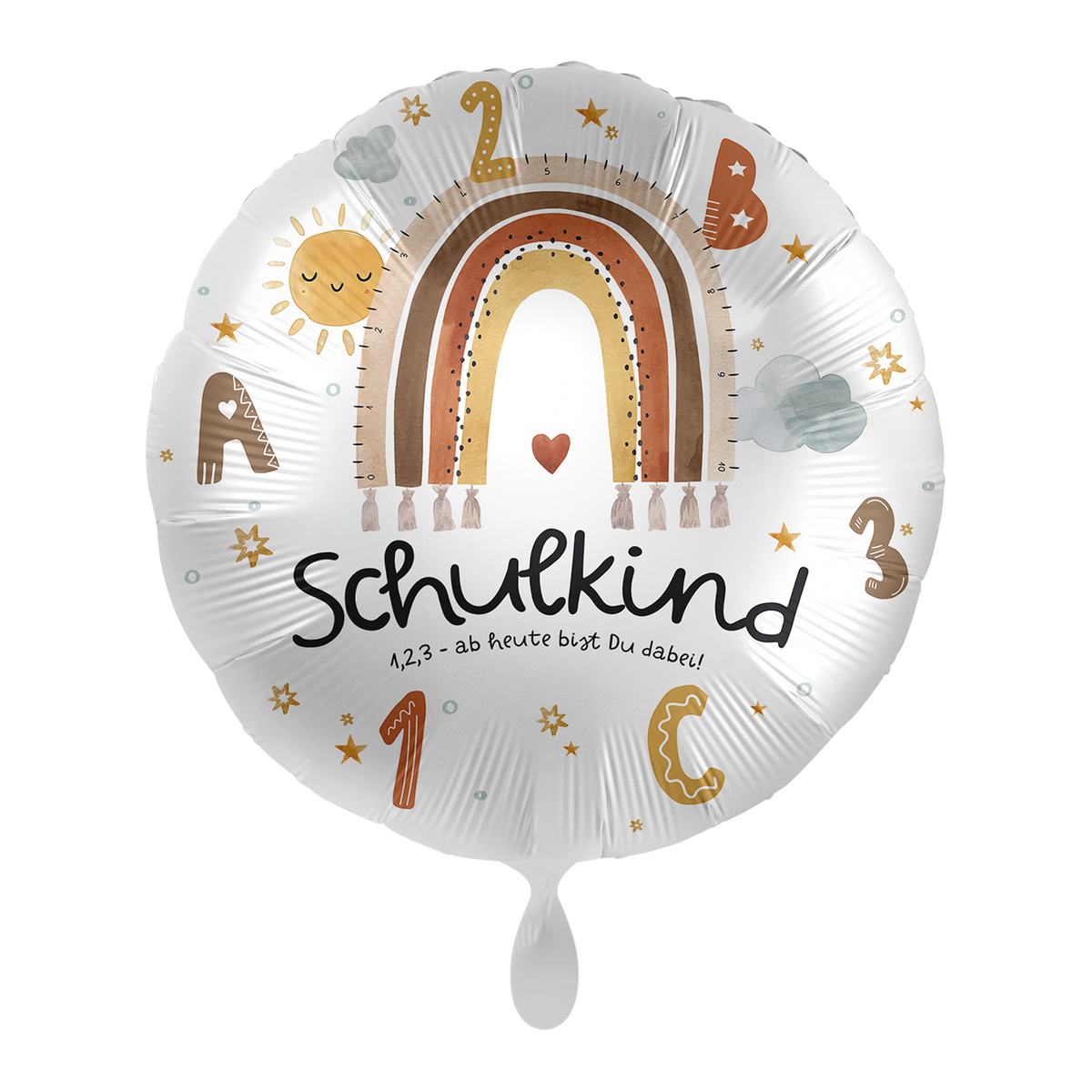 1 Balloon - School - Schulkind Boho Regenbogen - GER