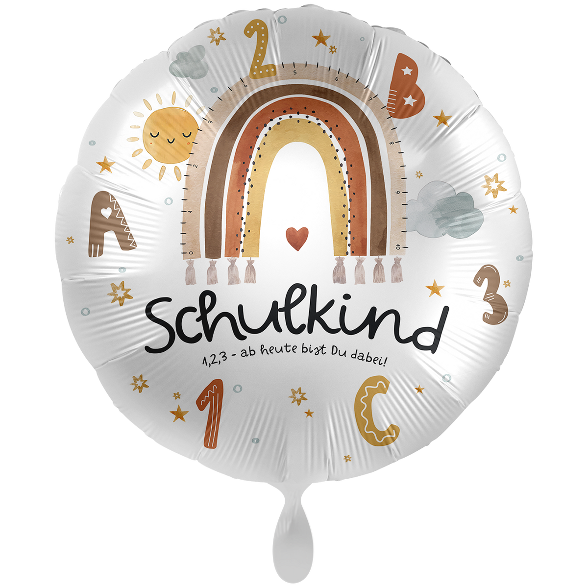 1 Balloon XXL - School - Schulkind Boho Regenbogen