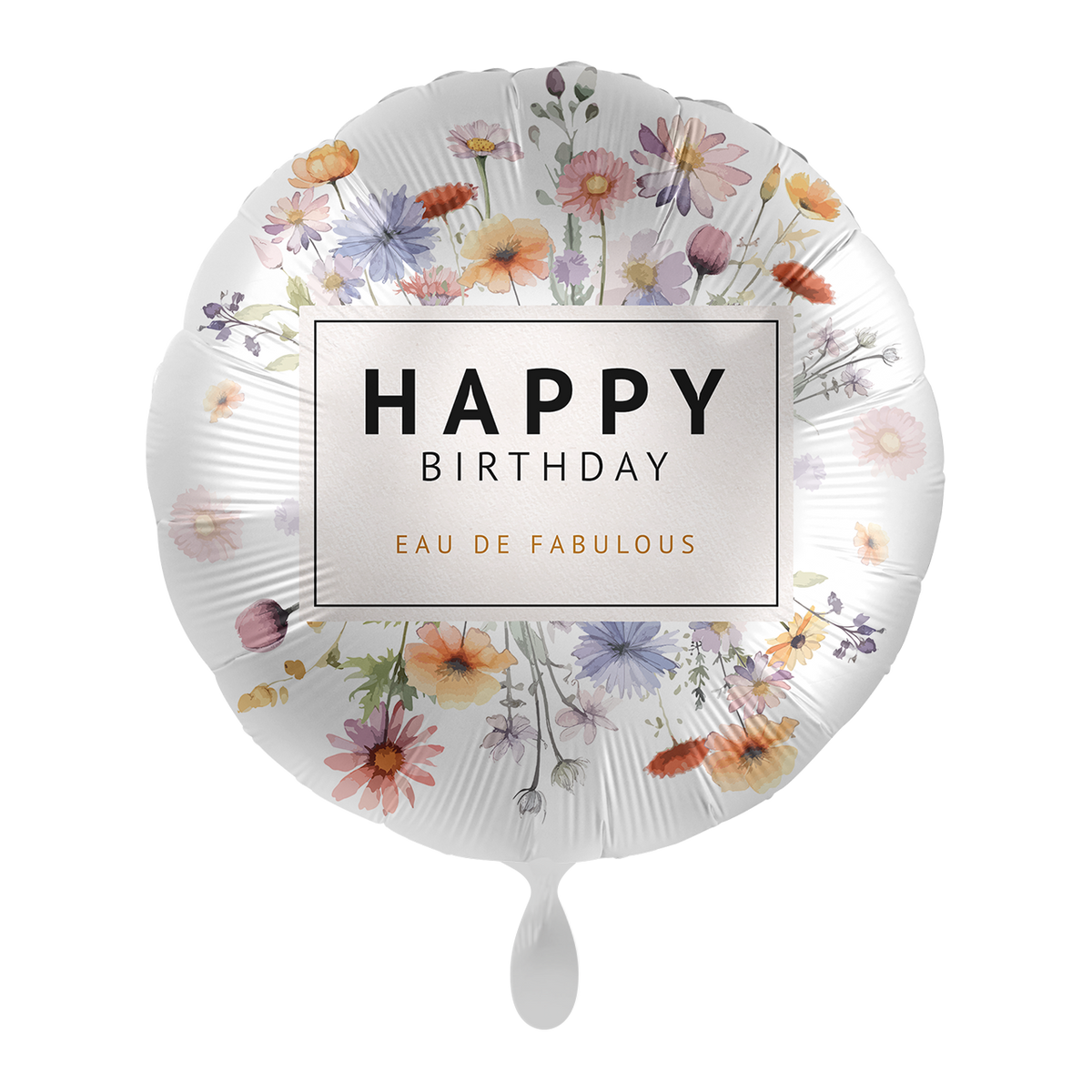 1 Balloon - Colourful Flowers Birthday - ENG