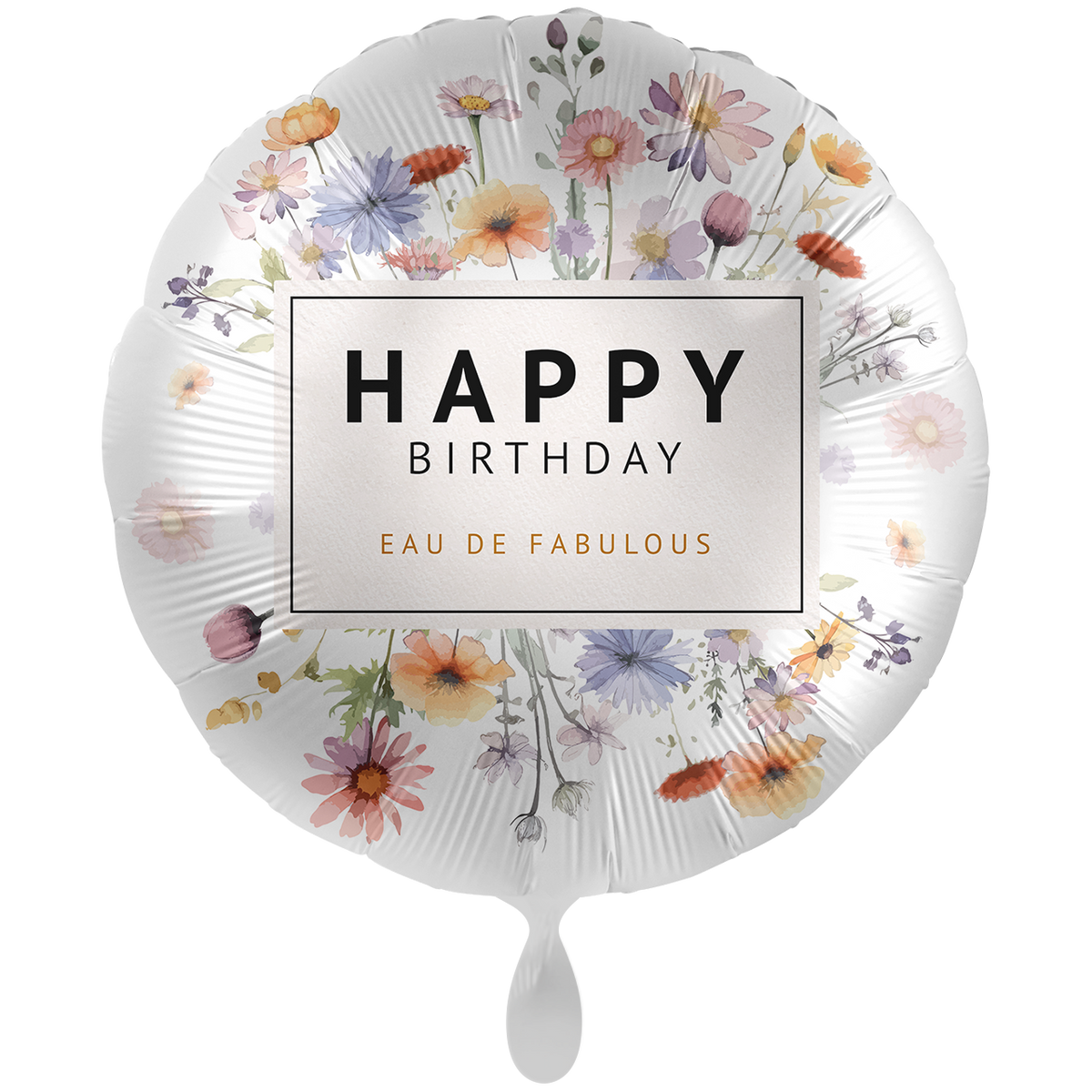 1 Balloon XXL - Colourful Flowers Birthday - ENG