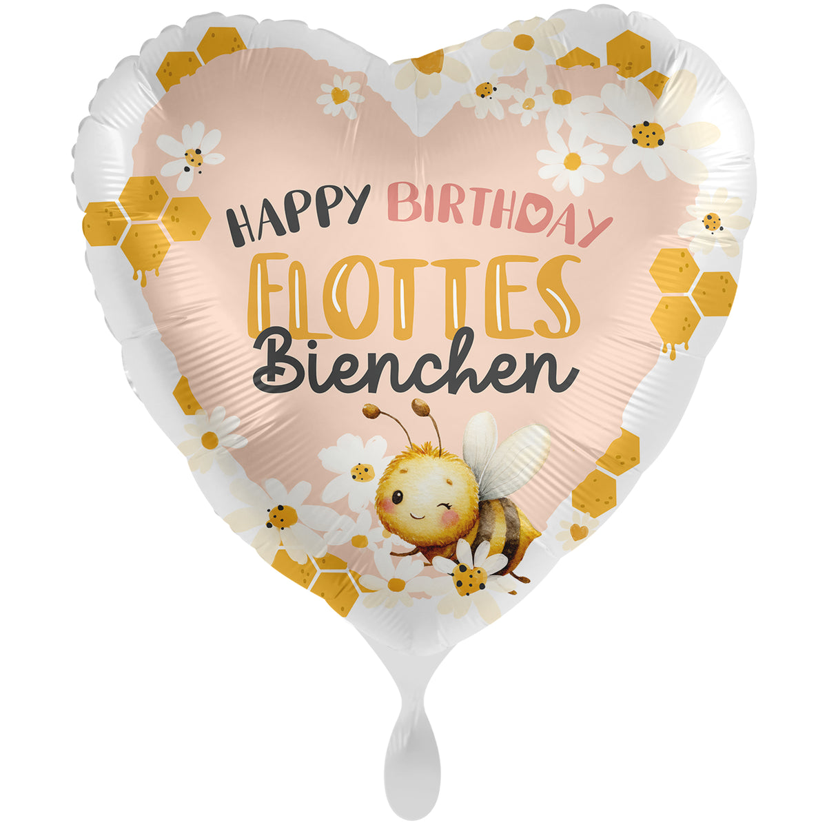 1 Balloon XXL - Bee Happy - Happy Birthday - GER