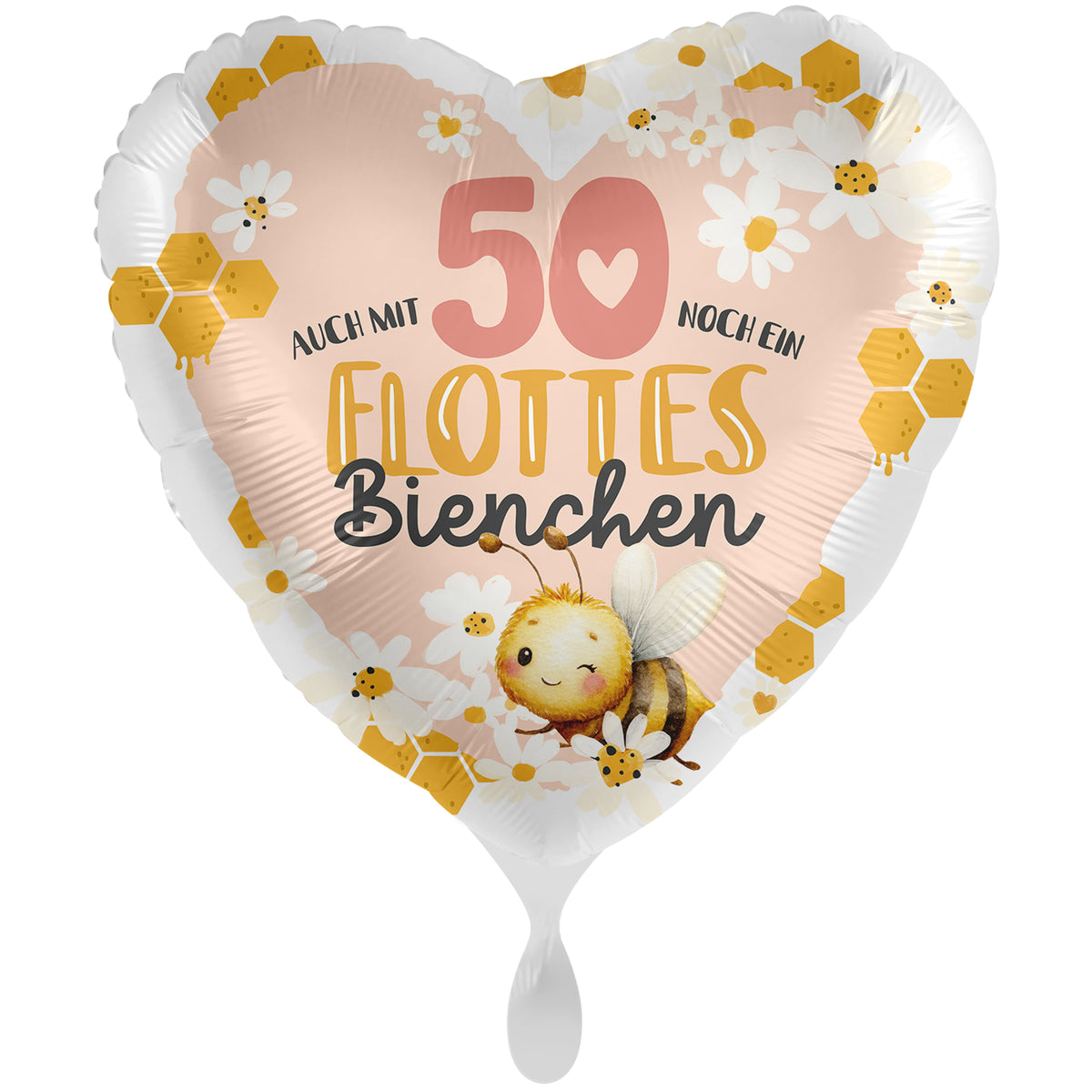 1 Balloon XXL - Bee Happy - Happy Birthday 50 - GER