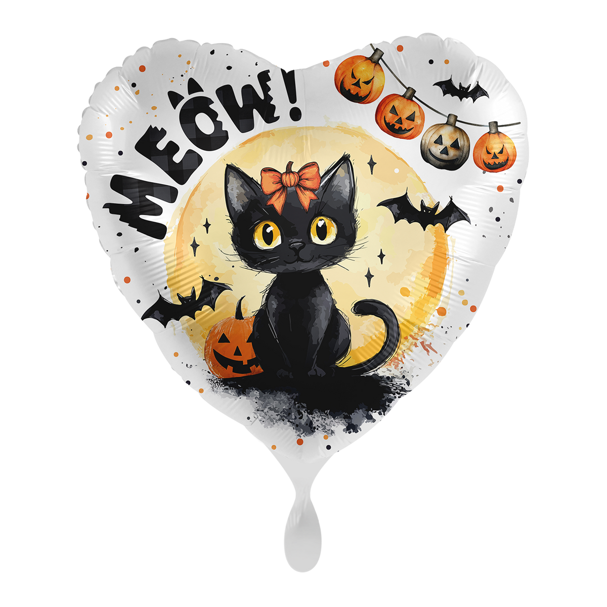 1 Balloon - Meow-Black Cat - ENG