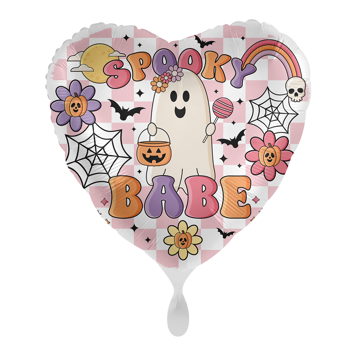 1 Balloon - Spooky Babe Colourful Ghost - ENG