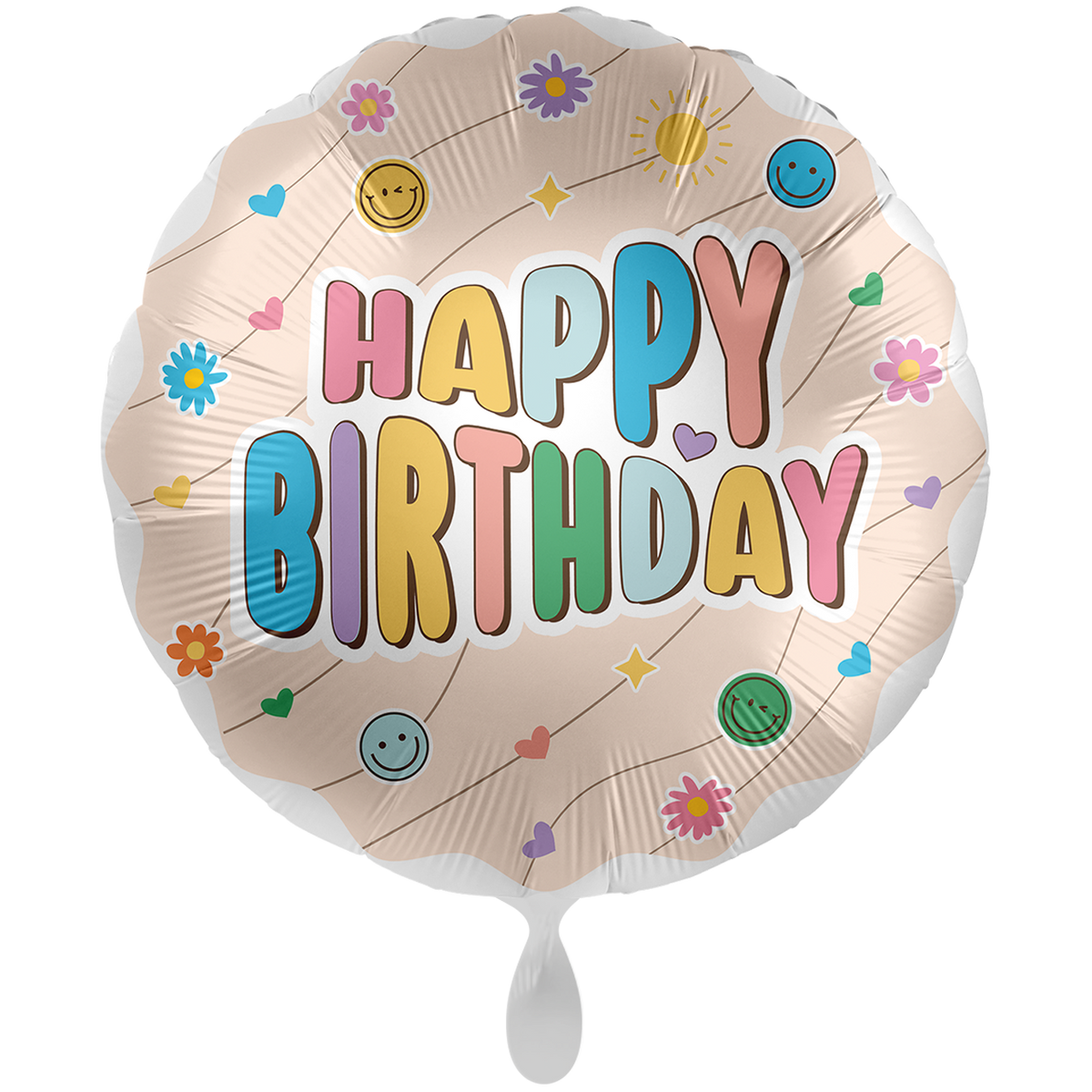 1 Balloon XXL - Colourful Birthday Smiles - ENG