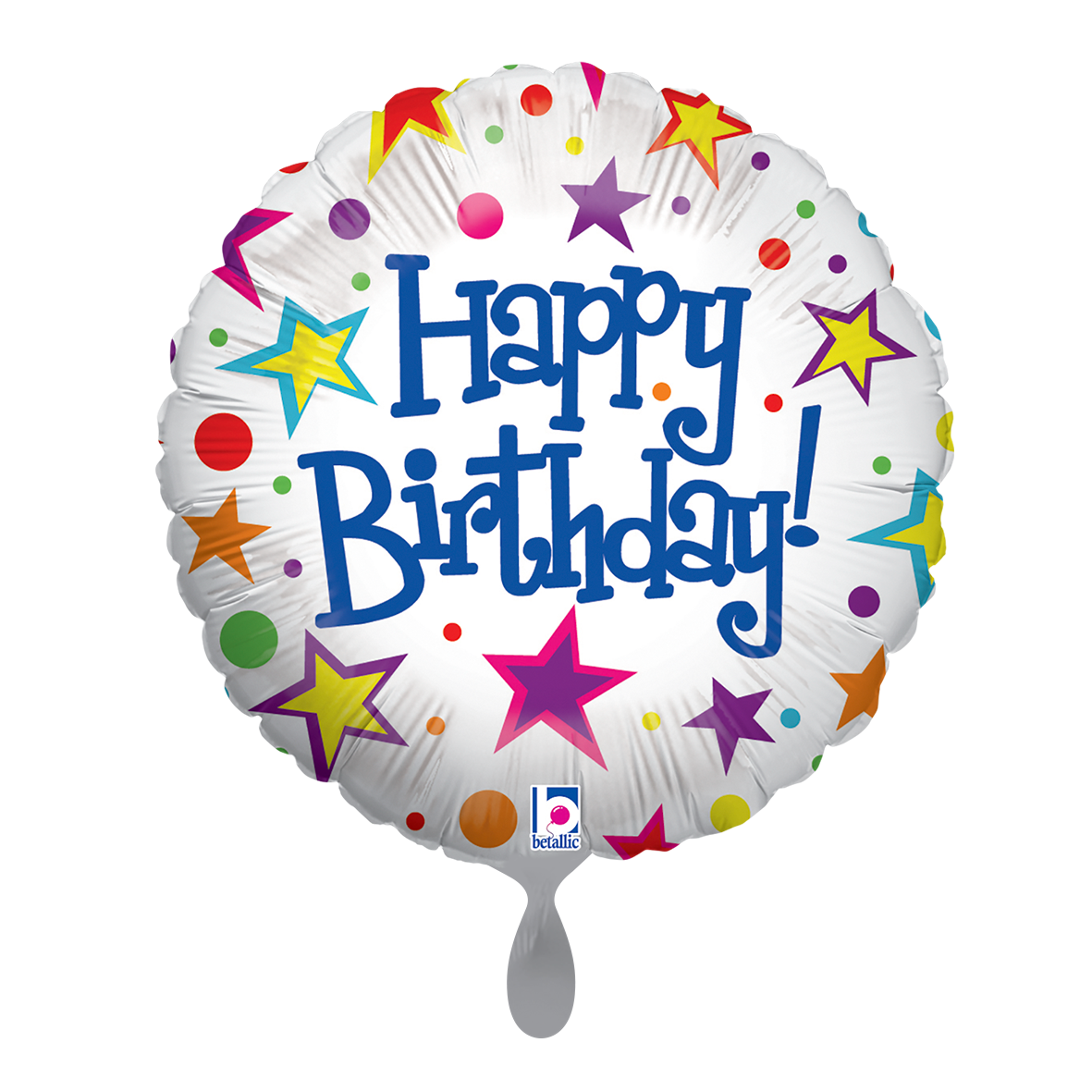 1 Balloon - White Bright Birthday
