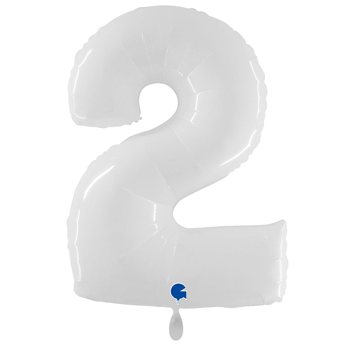 1 Balloon XXL - Number 2 - White Fluo