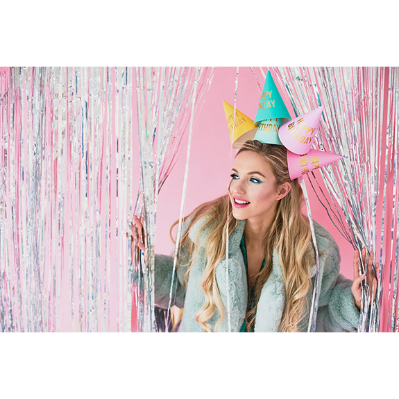 6 Partyhüte - Glossy Birthday