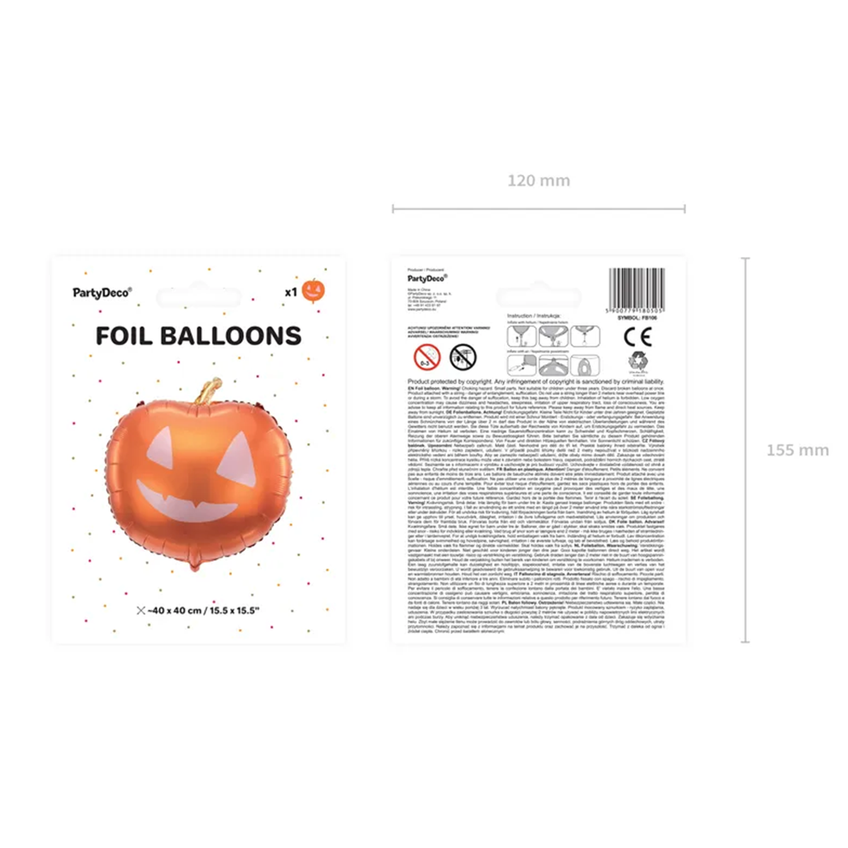 1 Ballon - Kürbis