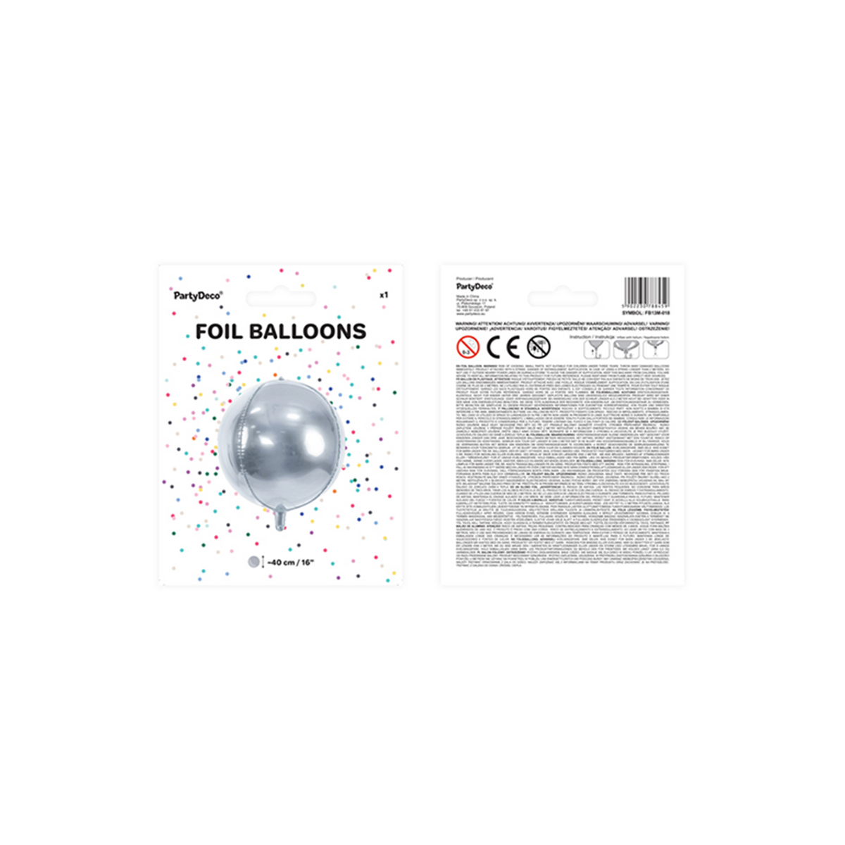 1 Kugelballon - Silber